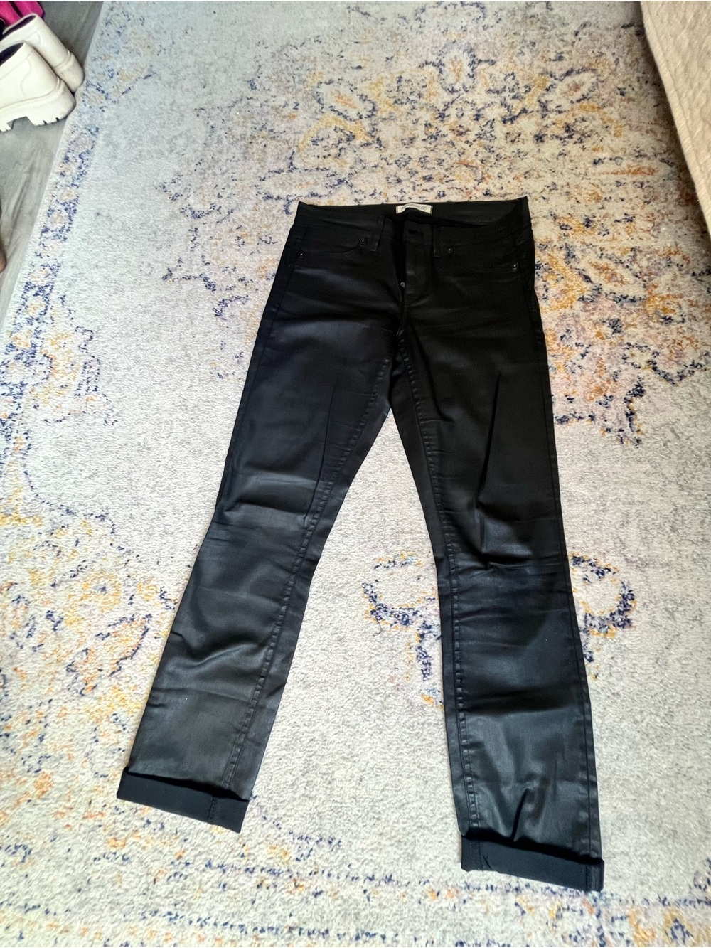 Madewell Black Coated Skinny Jeans
